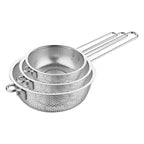 SOGA Stainless Steel Perforated Colander Fine Mesh Net Food Strainer Basket with Handle Skimmer Sieve Set $ 47.90