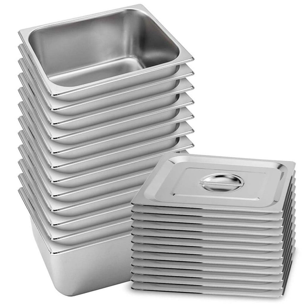 SOGA 12X Gastronorm GN Pan Full Size 1/2 GN Pan 20cm Deep Stainless Steel Tray With Lid $ 377.90