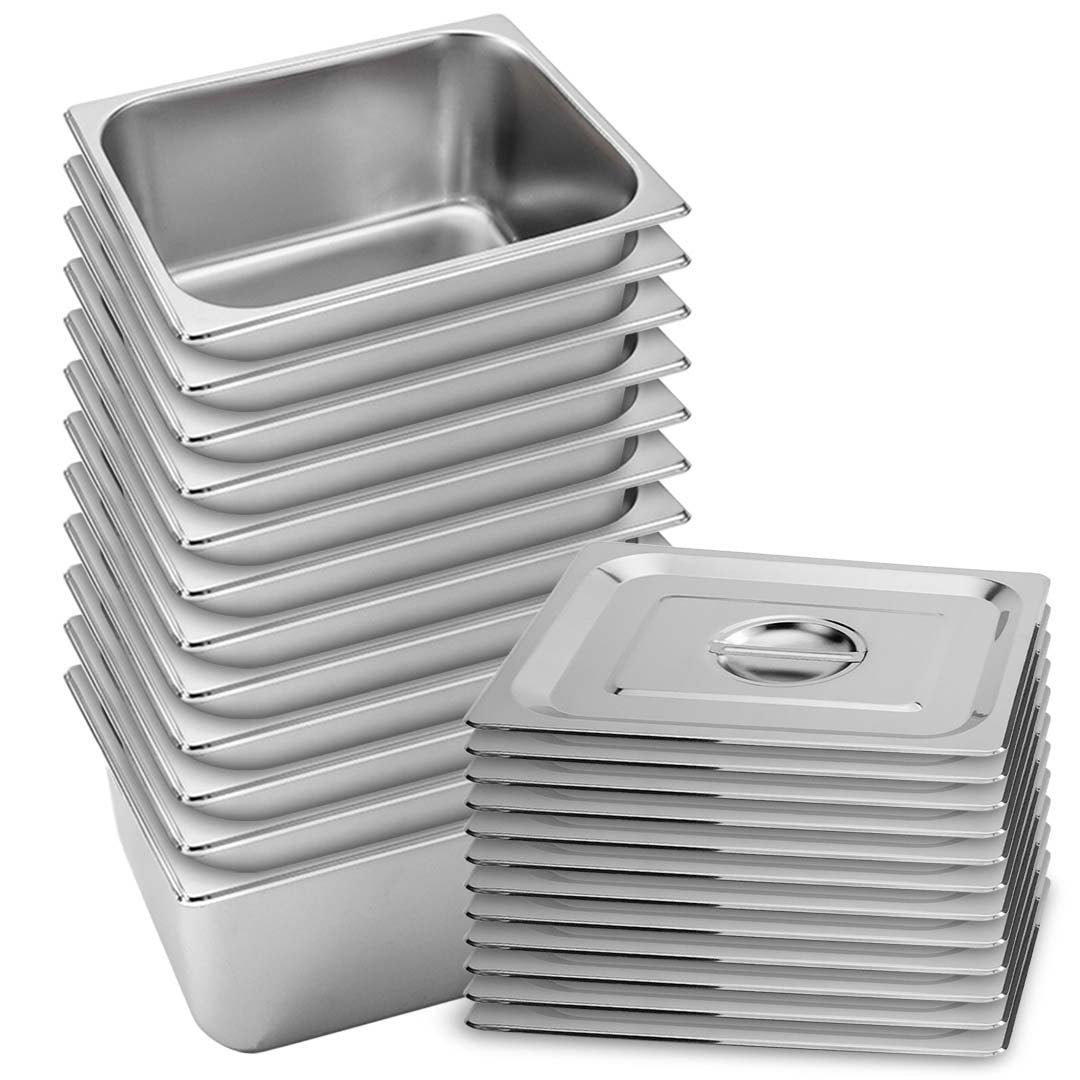 SOGA 12X Gastronorm GN Pan Full Size 1/2 GN Pan 20cm Deep Stainless Steel Tray With Lid $ 377.90