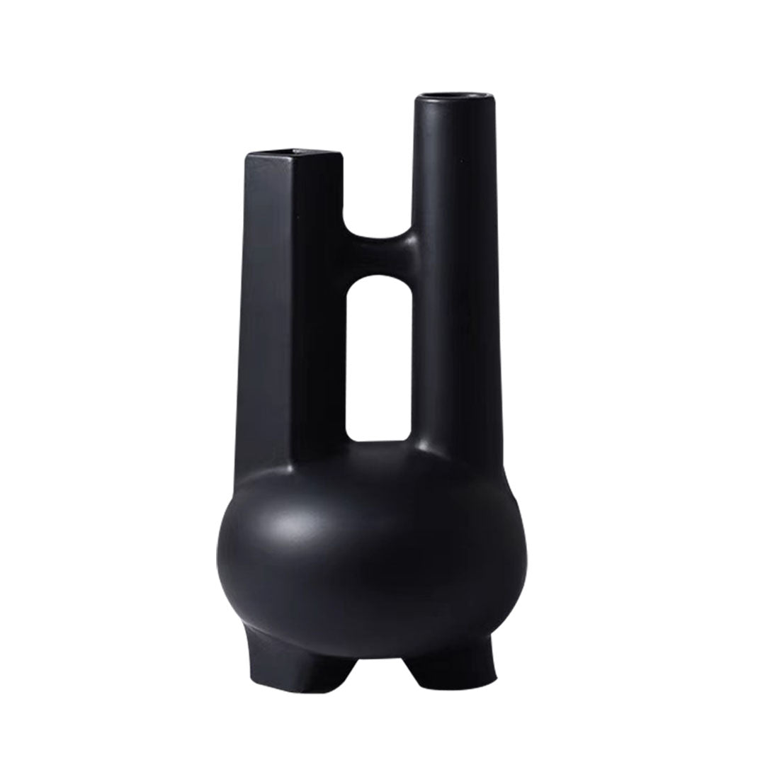 SOGA Ornament Modern Geometric Vase Minimalist Double Tube Abstract Sculpture for Home Décor $ 155.50