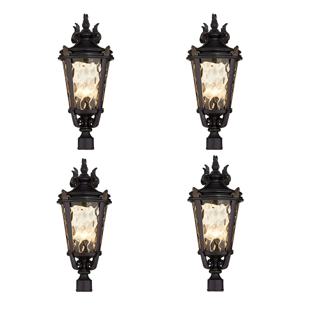 Vintage Lantern 4X 63.5cm Outdoor Post Lantern Light Classic Charm Elegant Patio Antique Inspired Outdoor Lighting $ 2216.90