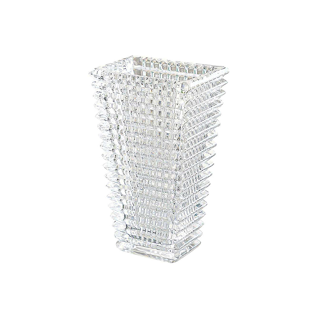 SOGA 22.5cm Handcrafted Clear Glass Vase Classic Design for Home Decor