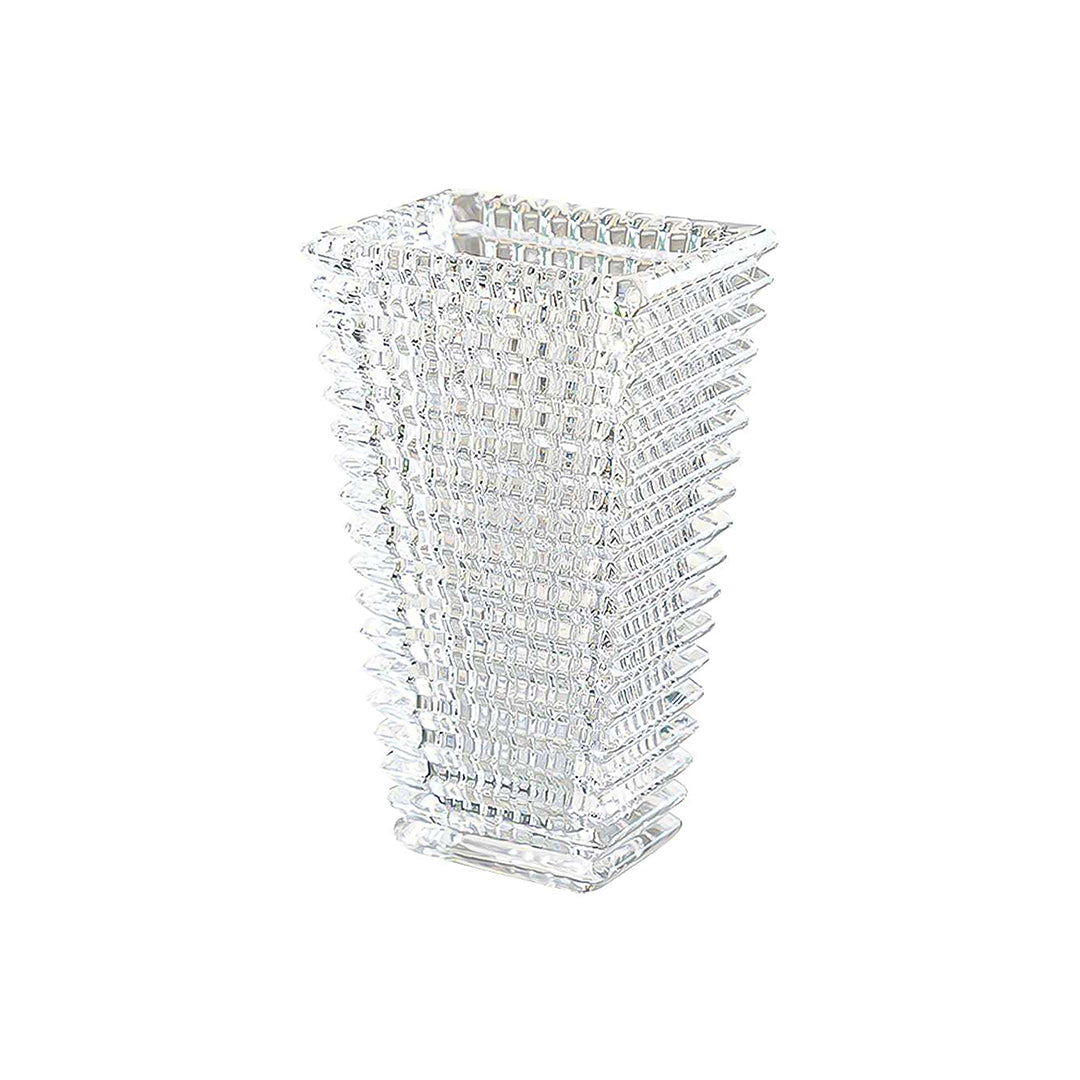 SOGA 22.5cm Handcrafted Clear Glass Vase Classic Design for Home Decor