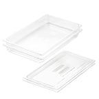 SOGA 65mm Clear Gastronorm GN Pan 1/1 Food Tray Storage Bundle of 2 with Lid $ 107.90