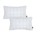 SOGA 2X 30cm White Quilted Grid Pattern Decorative Throw Pillow $ 216