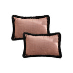SOGA 2X 30cm Mid century Style Raised Embroidery Texture Edged Lumbar Throw Pillow $ 107.90