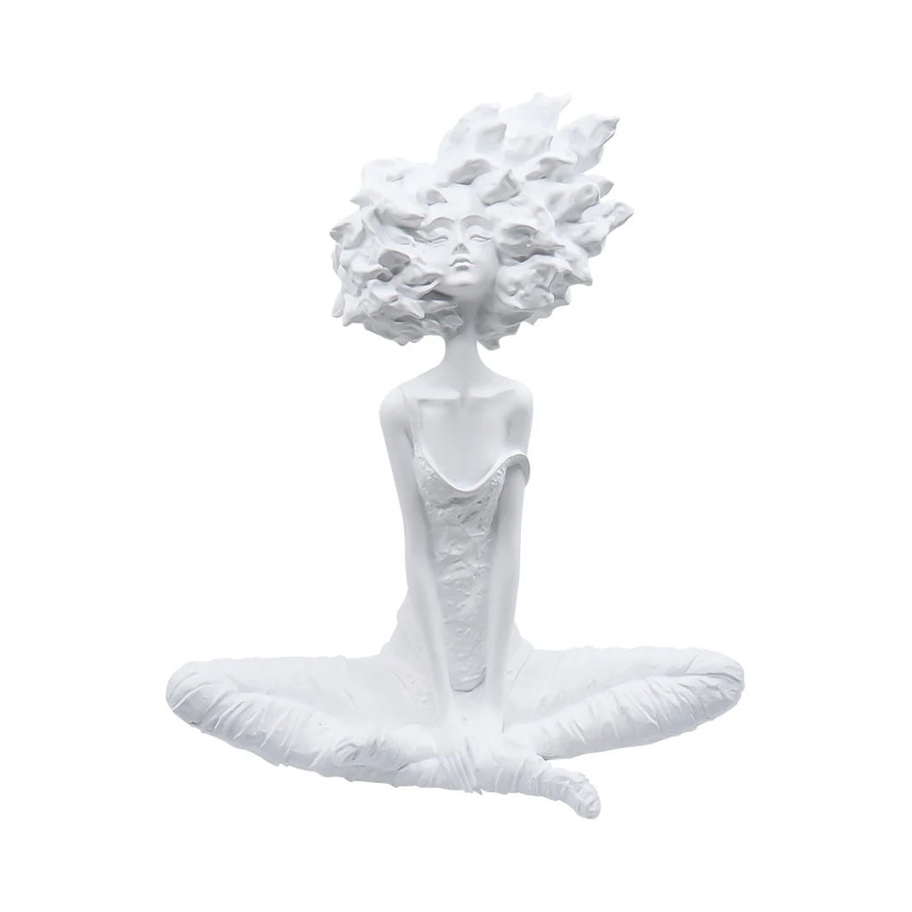 SOGA 59cm White Resin Sculpture – Calm Yoga Woman Decor Piece $ 242.50