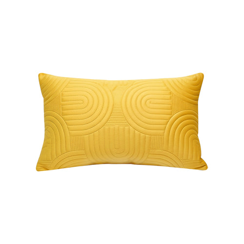 SOGA 30cm Yellow Textured Geometric Pattern Decorative Throw Pillow $ 61.90