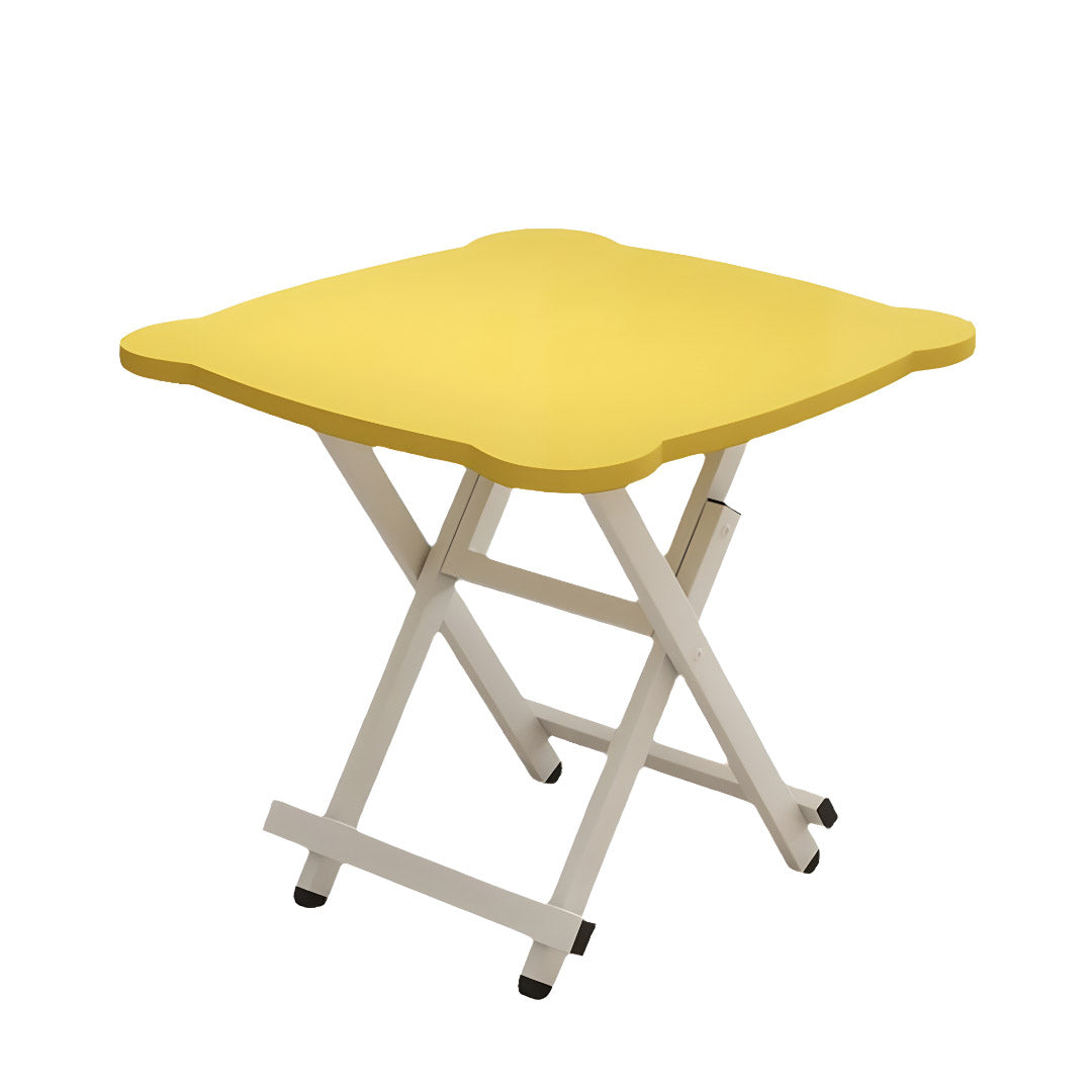 SOGA Yellow Minimalist Cat Ear Folding Table Indoor Outdoor Portable Stall Desk Home Decor $ 66.90