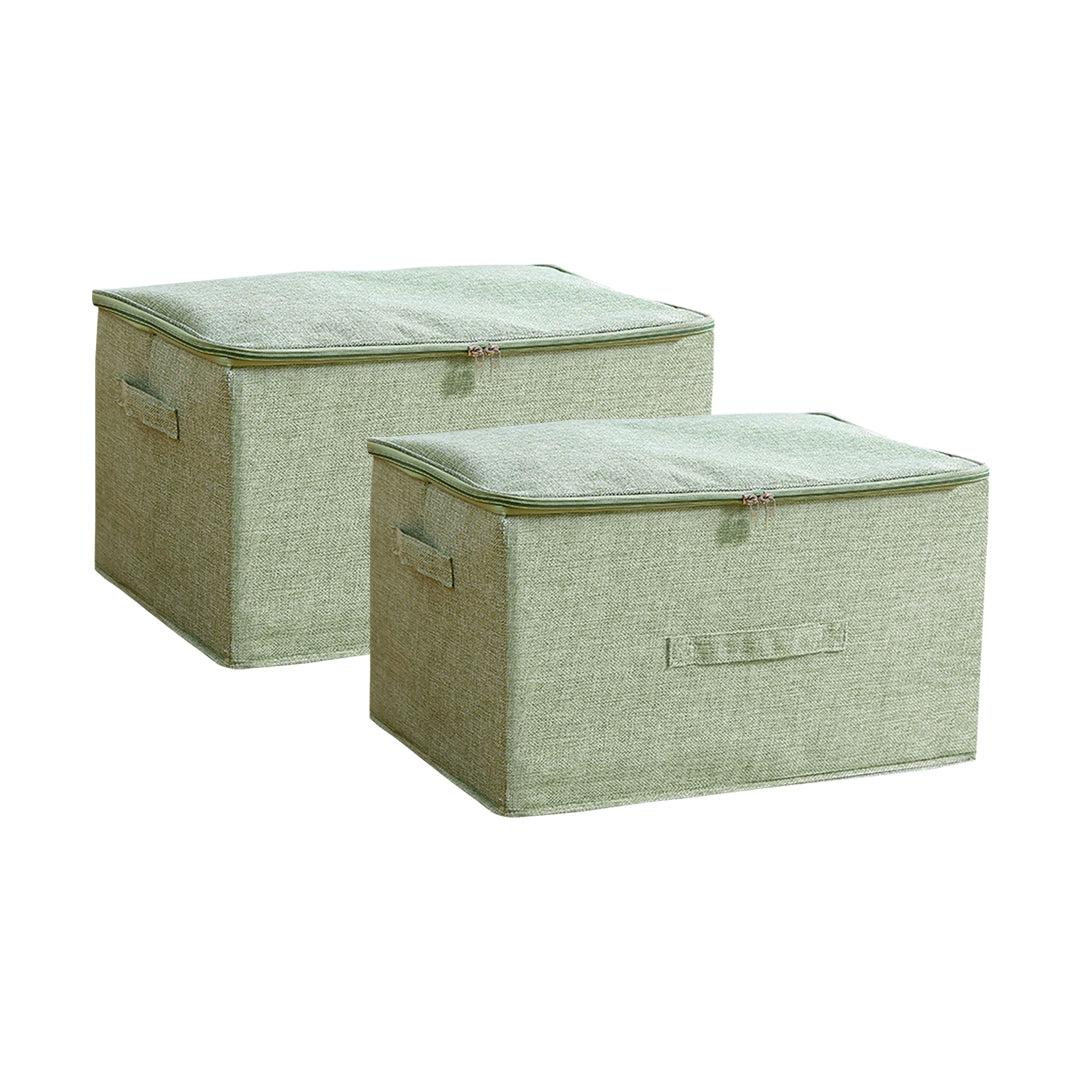 SOGA 2X Green Large Portable Double Zipper Storage Box Moisture Proof Clothes Basket Foldable Home Organiser $ 65.50