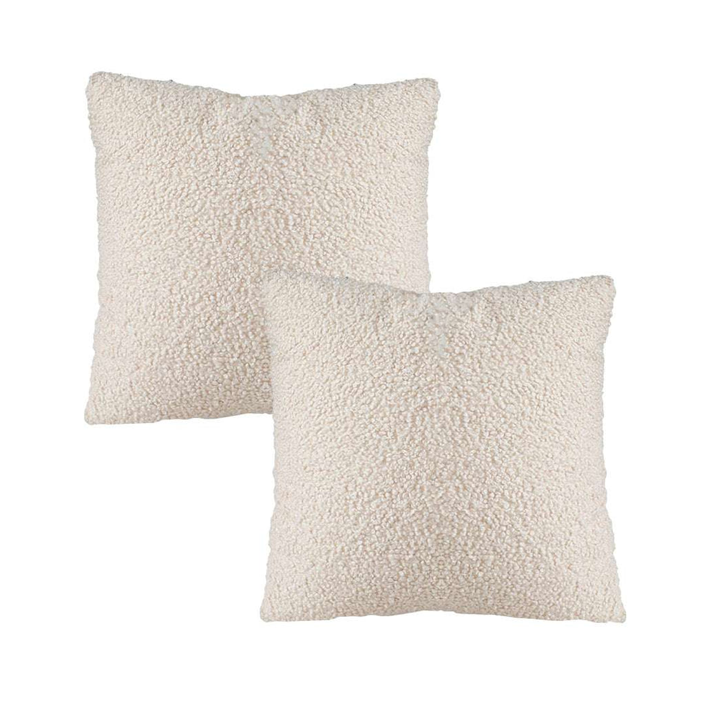 SOGA 2X Boucle Textured Cushion 50cm Cream White Soft Cozy Decorative Throw Pillow $ 119