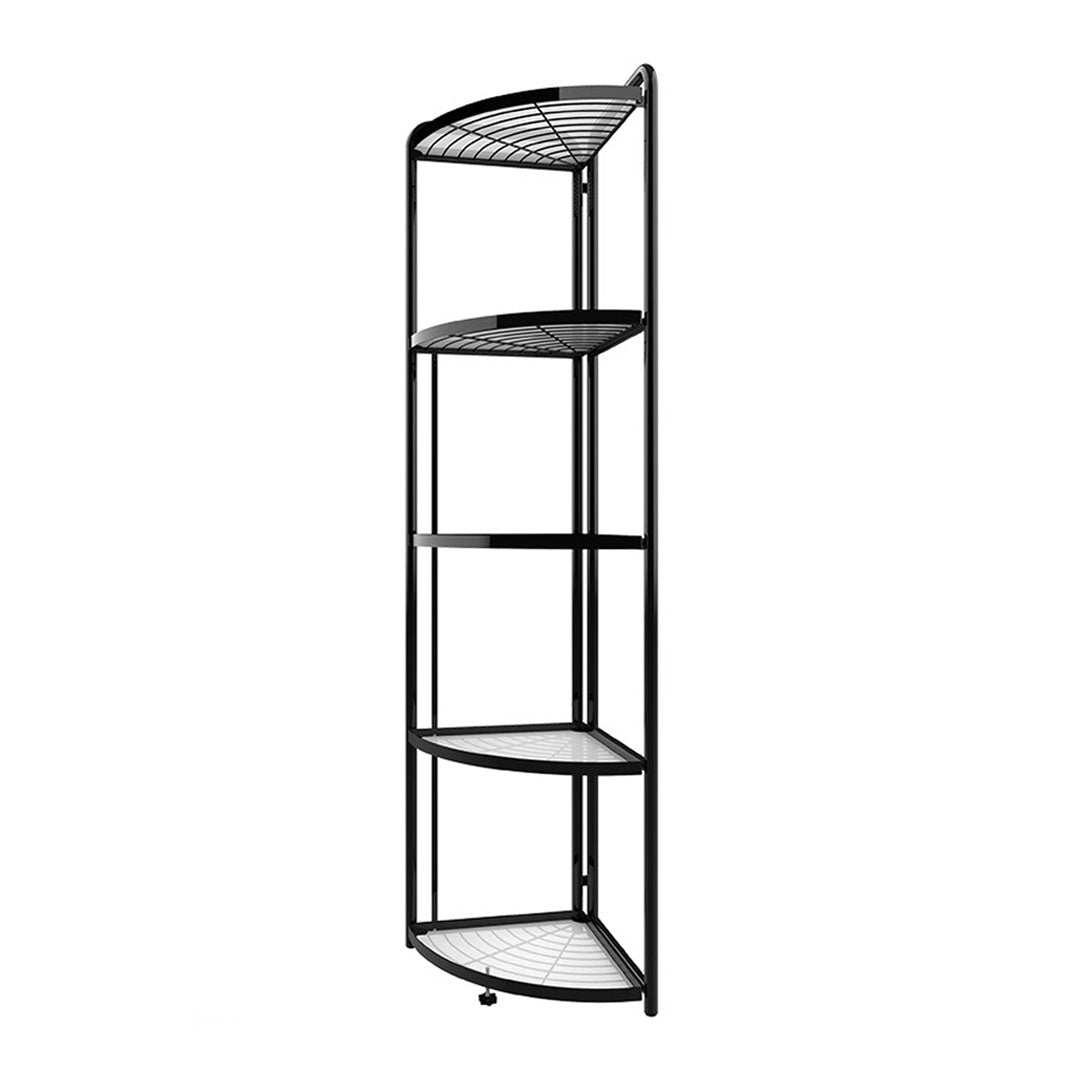 SOGA 5 Tier Steel Triangular Corner Stand Multi-Functional Shelves Portable Storage Organizer $ 88.90