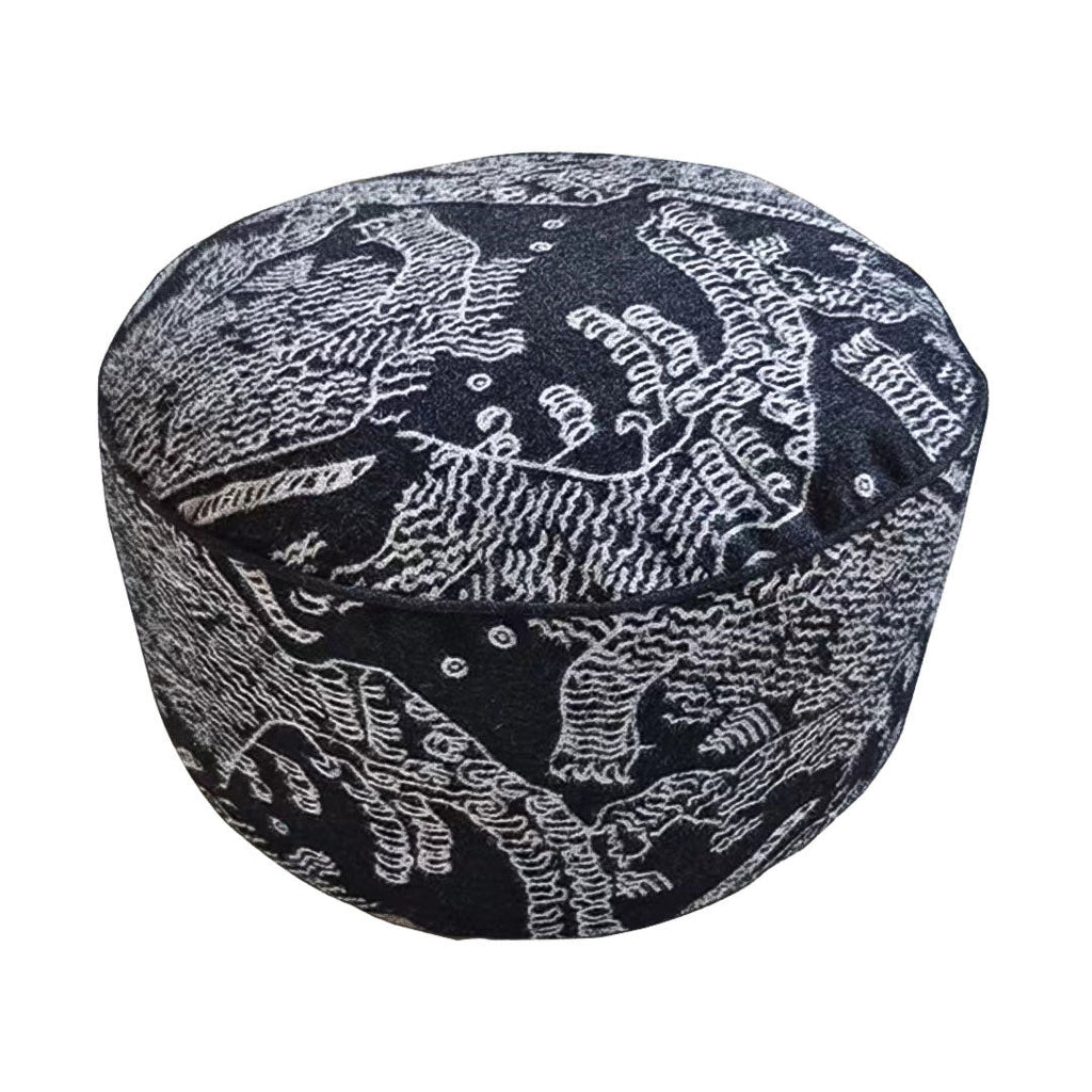 SOGA 50x30cm Black Round Soft Pouffe Seat Cushion Elegant Home Accent Décor Stylish Footstool $ 127.90