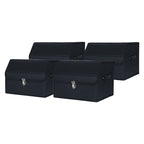 SOGA 4X Leather Car Boot Collapsible Foldable Trunk Cargo Organizer Portable Storage Box With Lock Black Small $ 168.90