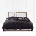 SOGA Dark Grey Throw Blanket Warm Cozy Double Sided Thick Flannel Coverlet Fleece Bed Sofa Comforter $ 93.50