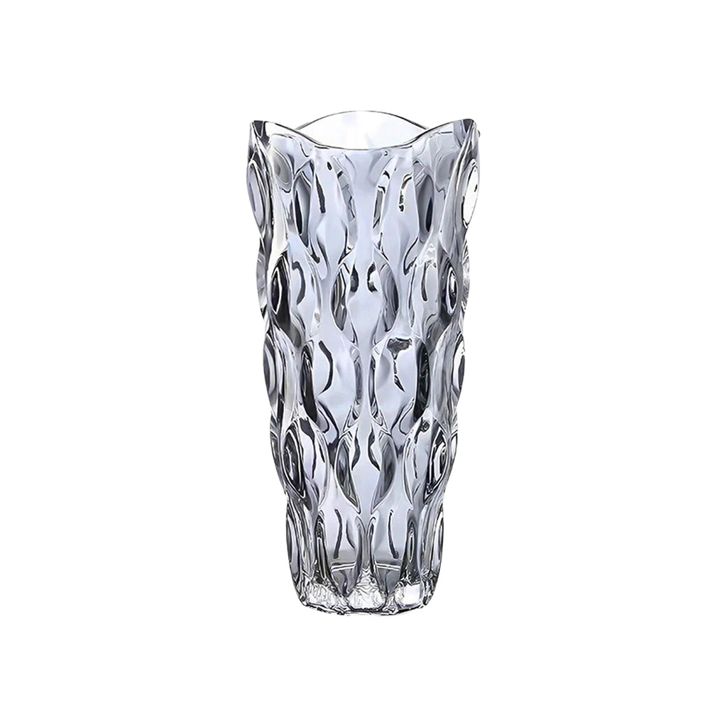SOGA 30cm Glass Grey Vase Crystal VASE Thick Modern - Home Decor