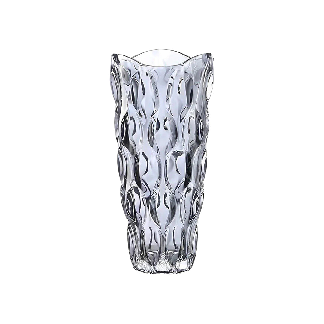 SOGA 30cm Glass Grey Vase Crystal VASE Thick Modern - Home Decor