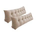 SOGA 2X 180cm Beige Triangular Wedge Bed Pillow Headboard Backrest Bedside Tatami Cushion Home Decor