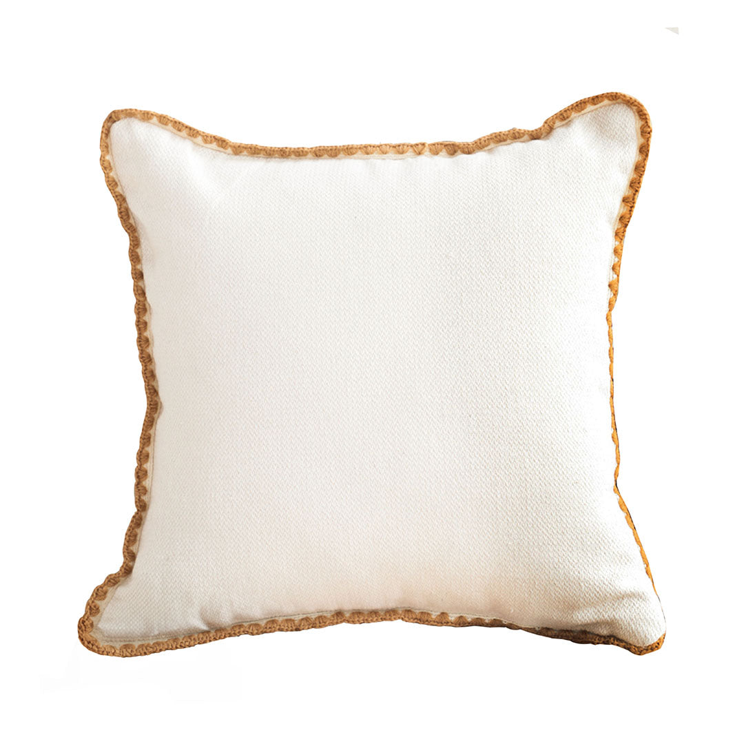SOGA 45cm Warm Wood Tone & Apricot Shell Edged Square Throw Pillow $ 55.50
