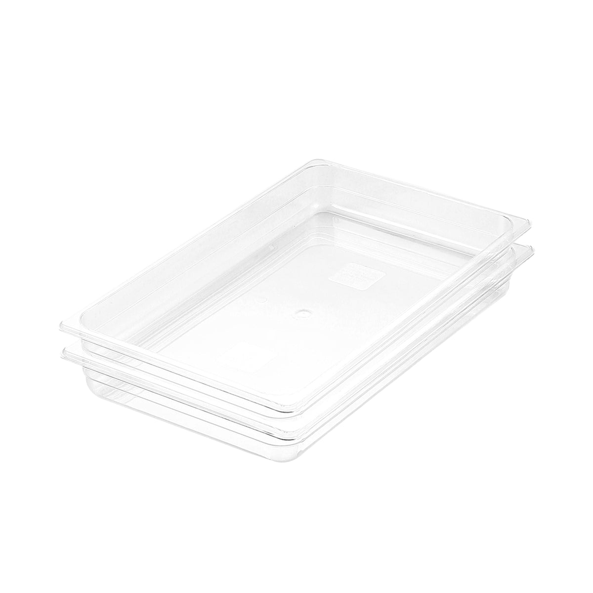 SOGA 65mm Clear Gastronorm GN Pan 1/1 Food Tray Storage Bundle of 2