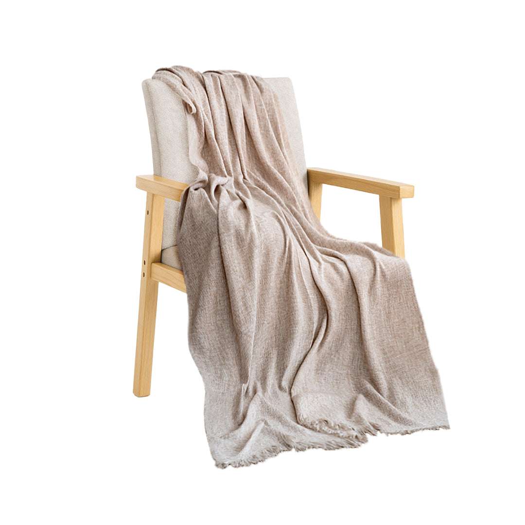 SOGA 130x190cm Earth Tone Blanket – Houndstooth Tassel Throw $ 88