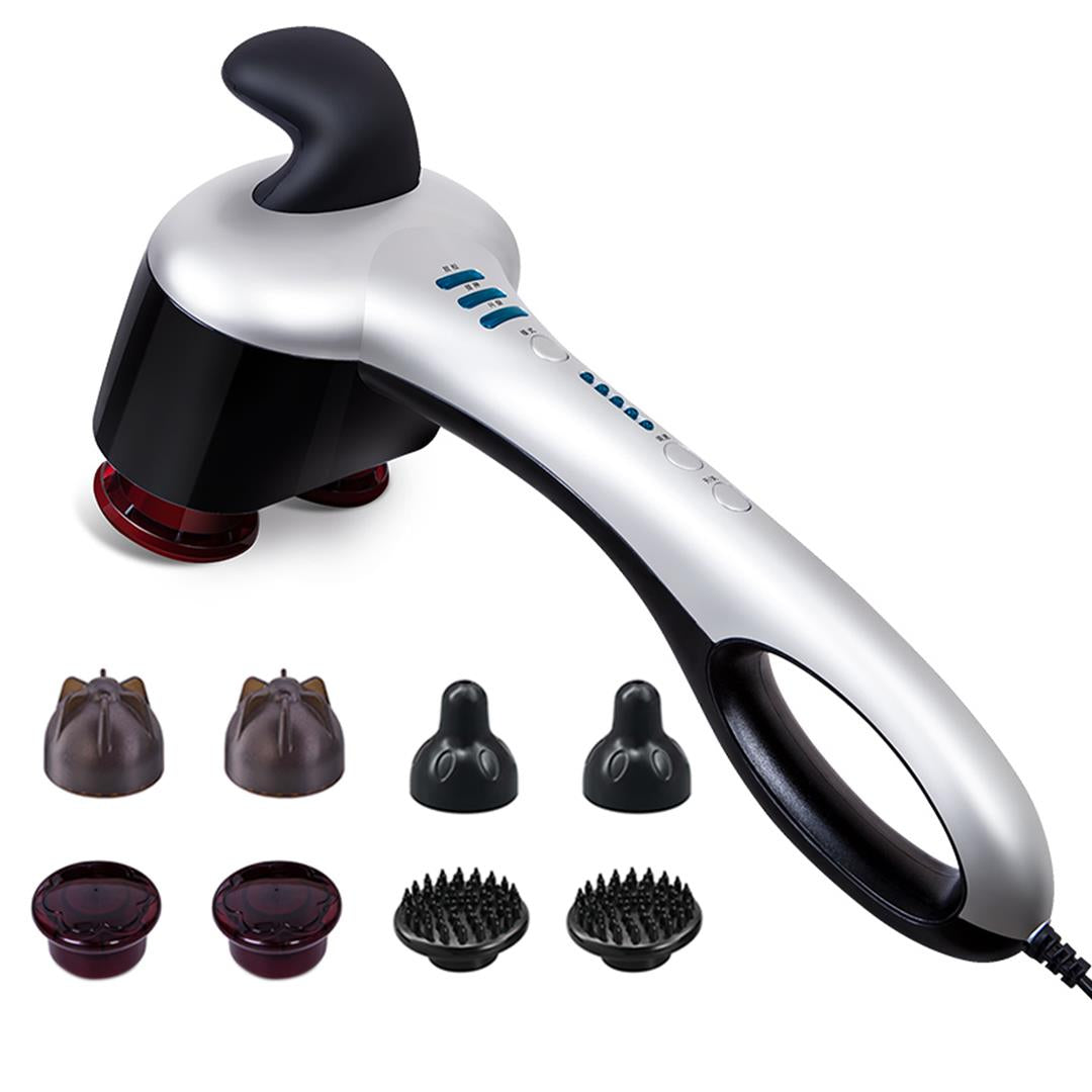 SOGA Portable Handheld Massager Soothing Heat Stimulate Blood Flow Foot Shoulder Silver $ 127.90