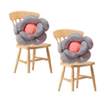 SOGA 2X Grey Double Flower Shape Cushion Soft Bedside Floor Plush Pillow Home Decor $ 161.90