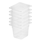 SOGA 150mm Clear Gastronorm GN Pan 1/6 Food Tray Storage Bundle of 6 $ 174.50
