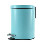 SOGA Foot Pedal Stainless Steel Rubbish Recycling Garbage Waste Trash Bin Round 7L Blue