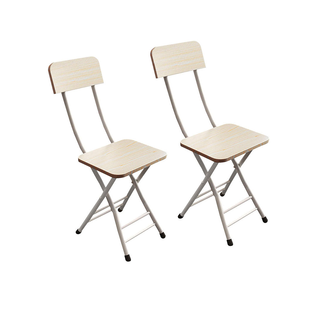 SOGA White Maple Foldable Chair Space Saving Lightweight Portable Stylish Seat Home Decor Set of 2 $ 91.50