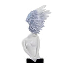 SOGA 86cm White Blue Winged Sculpture – Home Decor $ 909.00