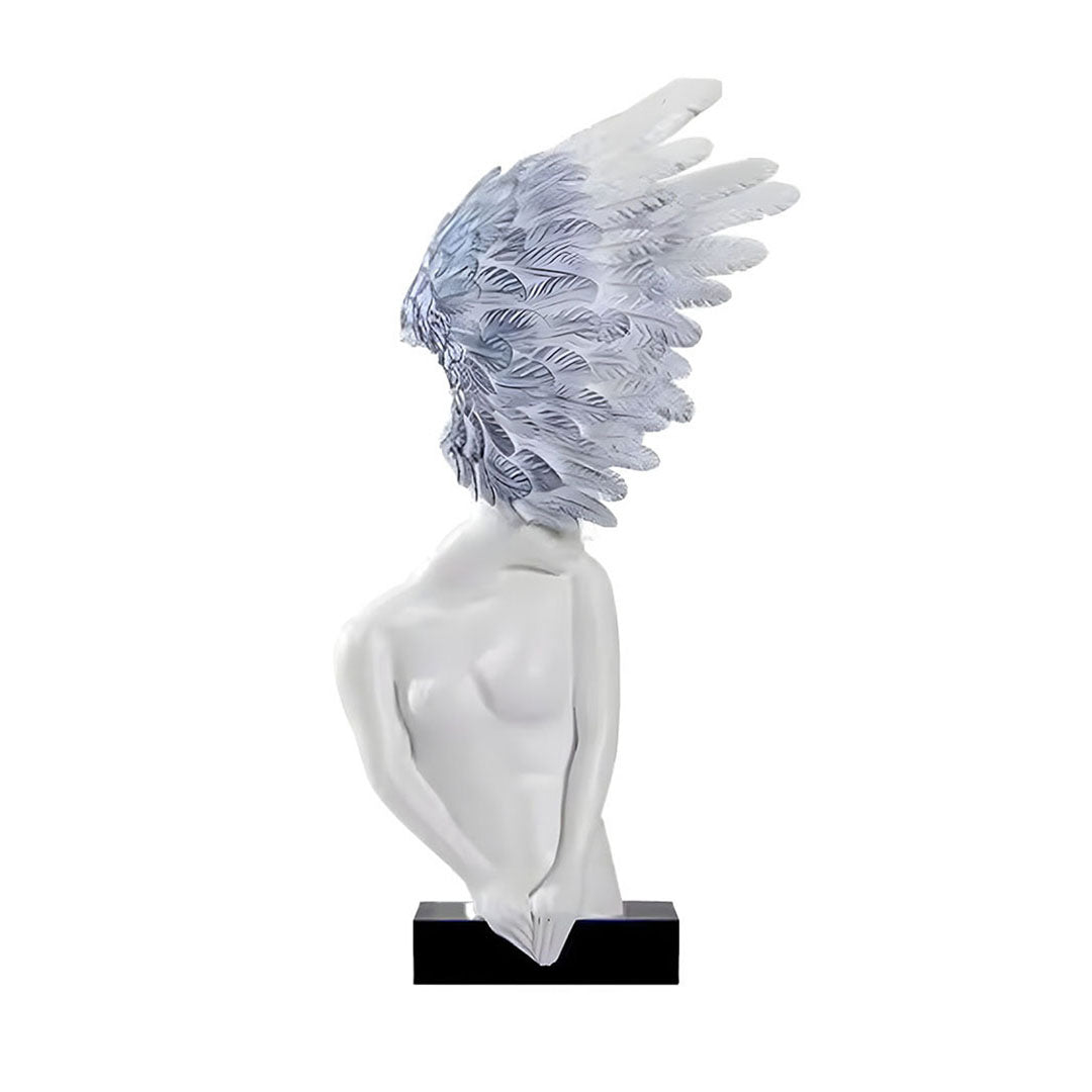 SOGA 86cm White Blue Winged Sculpture – Home Decor $ 909.00