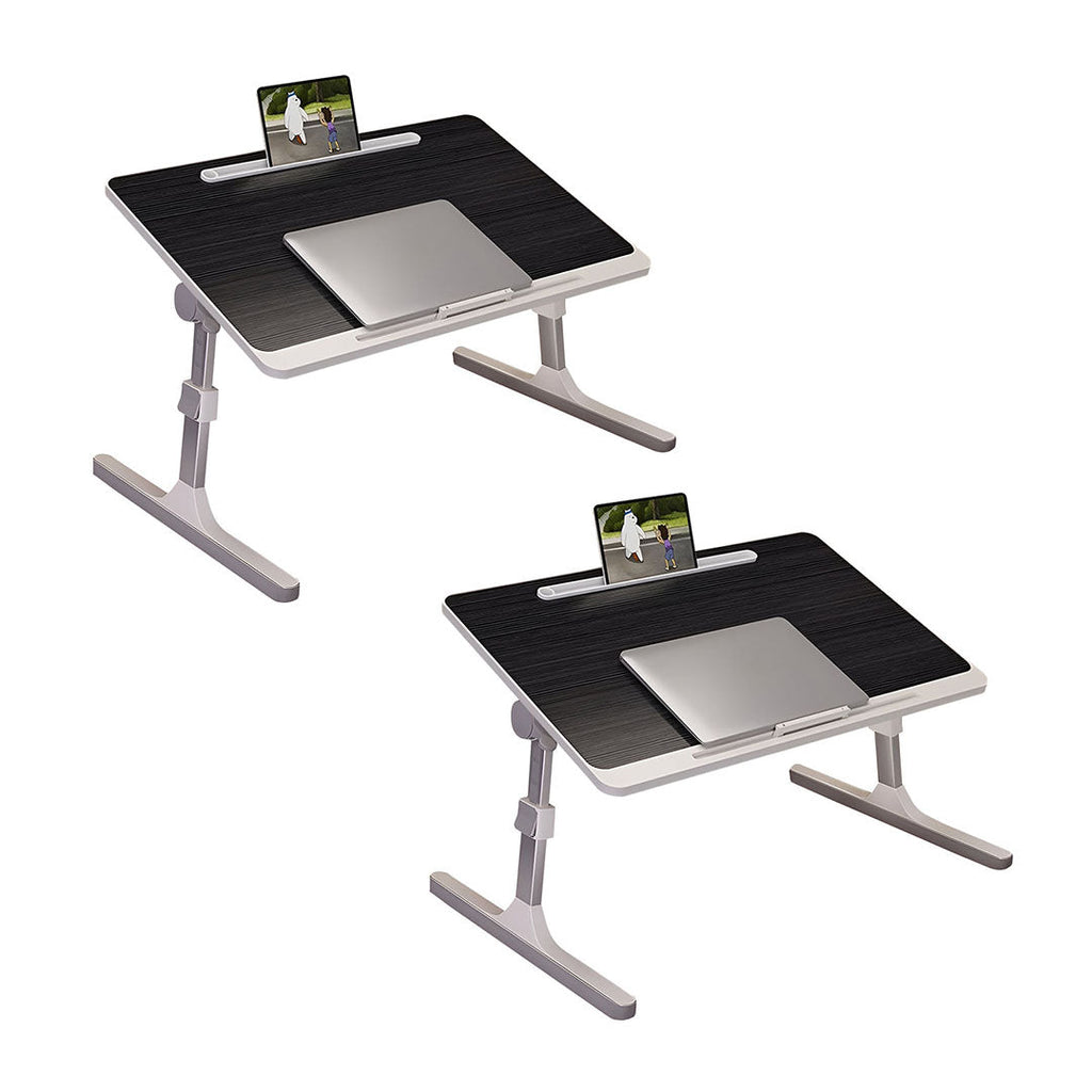 SOGA 2X 60x40cm Portable Black Adjustable Foldable Laptop and Study Table $ 157.50