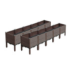 SOGA 2X 200cm Raised Planter Box Vegetable Herb Flower Outdoor Plastic Plants Garden Bed with Legs Deepen $ 474.50