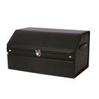 SOGA 60cm Leather Car Boot Collapsible Foldable Trunk Cargo Organizer Portable Storage Box with Lock Black $ 84.50