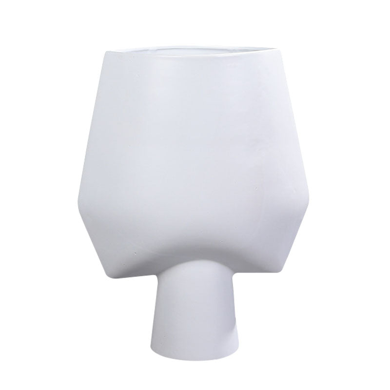 SOGA 33x43cm White Large Ornament Bodhi House Ceramic Handcrafted Modern Abstract Square Vase Home Decor $ 138.90