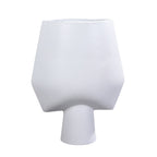 SOGA 33x43cm White Large Ornament Bodhi House Ceramic Handcrafted Modern Abstract Square Vase Home Decor $ 138.90