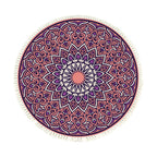 SOGA 90cm Purple Mandala Round Carpet for Living Room Bedroom Anti-slip Doormat Home Decor $ 55.50