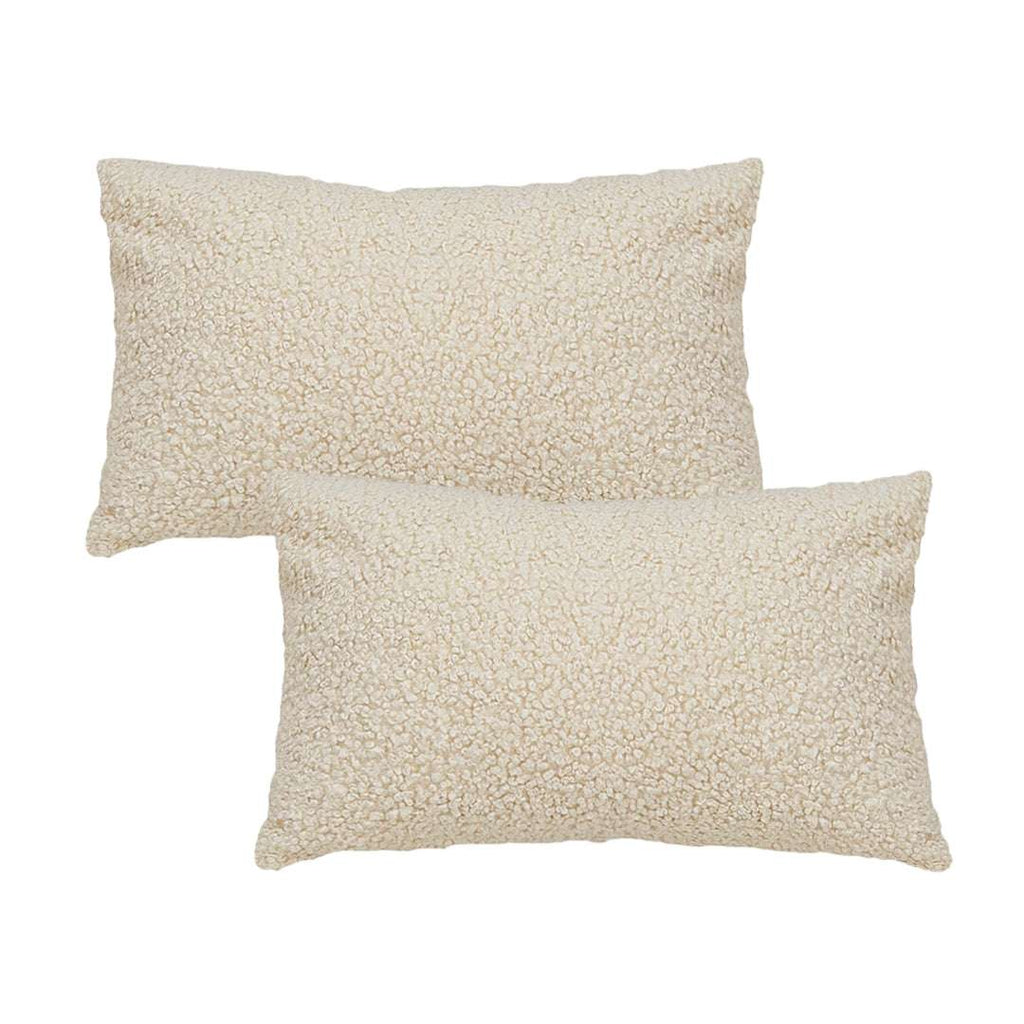 SOGA 2X 30cm Cream Boucle Textured Fluffy Decorative Throw Pillow $ 119