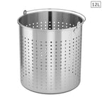 SOGA 12L 18/10 Stainless Steel Perforated Stockpot Basket Pasta Strainer with Handle $ 86.90