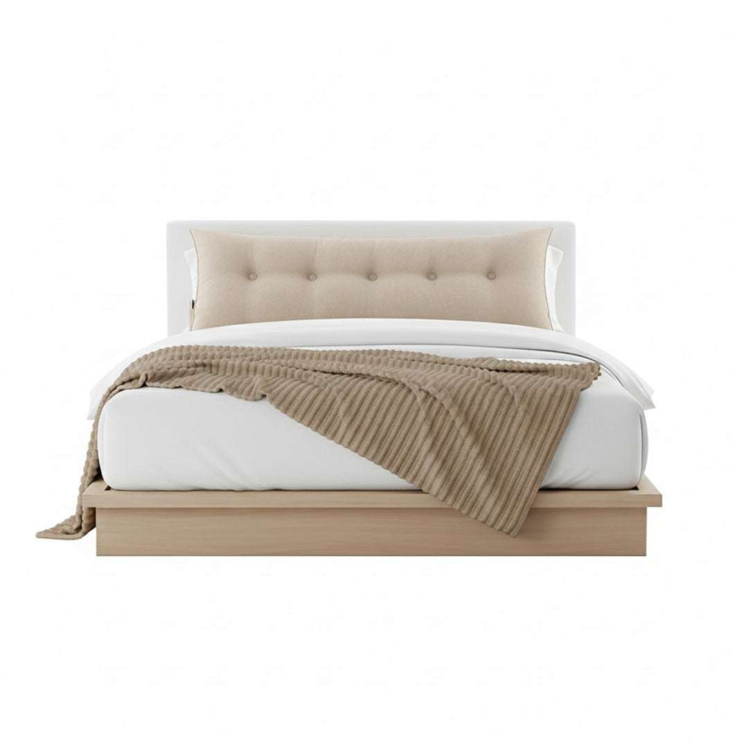 SOGA Home & Living Bundle – Beige Triangular Wedge Pillow & Light Brown Flannel Throw $ 0