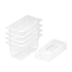 SOGA 150mm Clear Gastronorm GN Pan 1/3 Food Tray Storage Bundle of 4 with Lid $ 172.90