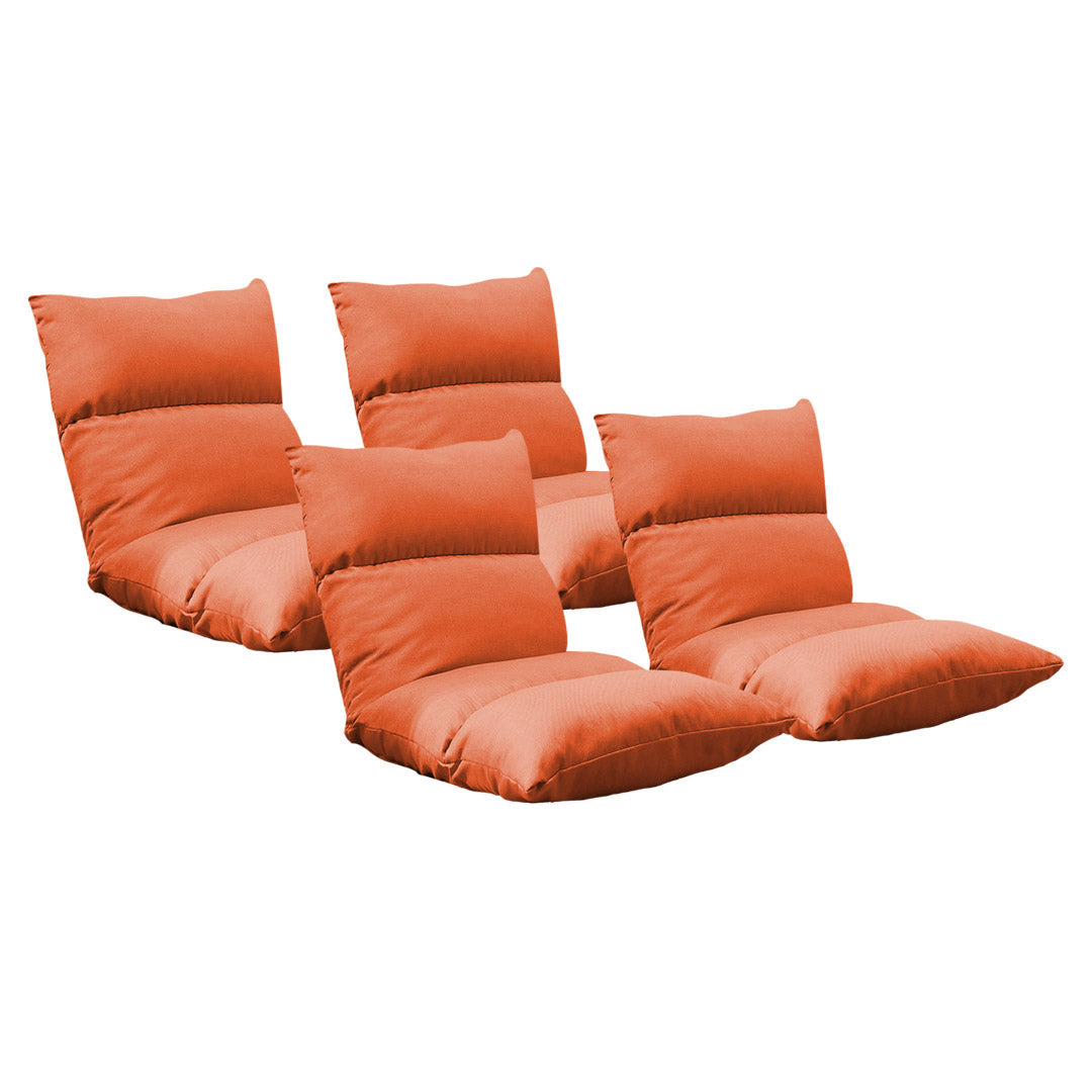 SOGA 4X Lounge Floor Recliner Adjustable Lazy Sofa Bed Folding Game Chair Orange $ 358.90