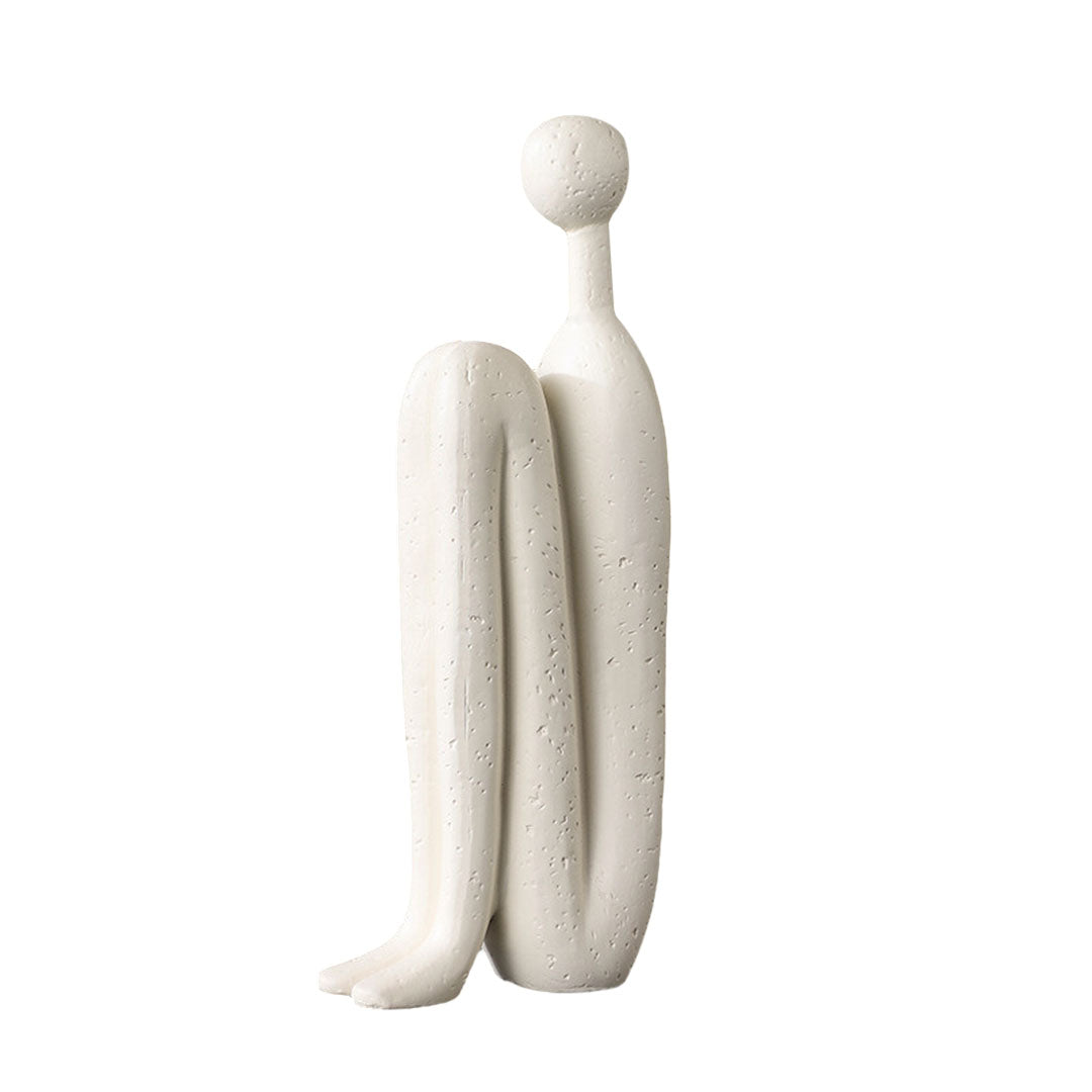 SOGA 10x28cm Ornament Modern Stickman Art Sculpture Minimalist Resin Statue Round Head for Home Decor and Bookend $ 33.50