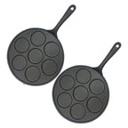 SOGA 2X 23cm Cast Iron Takoyaki Fry Pan Octopus Balls Maker 7 Hole Cavities Grill Mold $ 118.50
