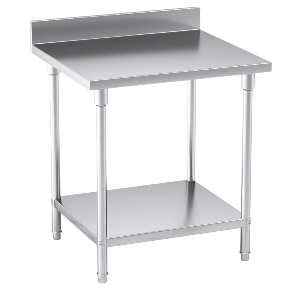 SOGA Commercial Catering Kitchen Stainless Steel Prep Work Bench Table with Back-splash 80*70*85cm $ 406.90