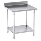 SOGA Commercial Catering Kitchen Stainless Steel Prep Work Bench Table with Back-splash 80*70*85cm $ 406.90
