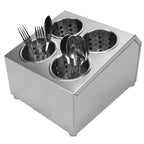 SOGA 18/10 Stainless Steel Commercial Conical Utensils Square Cutlery Holder with 4 Holes $ 115.50