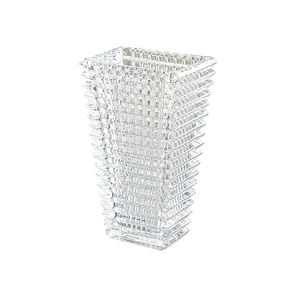 SOGA 28cm Handcrafted Clear Glass Vase Classic Design for Home Decor