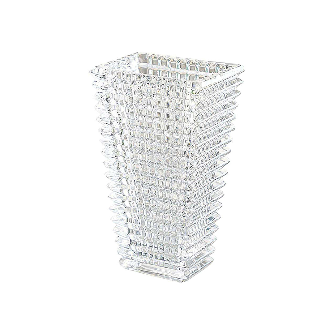 SOGA 28cm Handcrafted Clear Glass Vase Classic Design for Home Decor